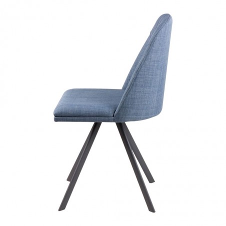 Silla giratoria CRIS color azul tapizada en tela