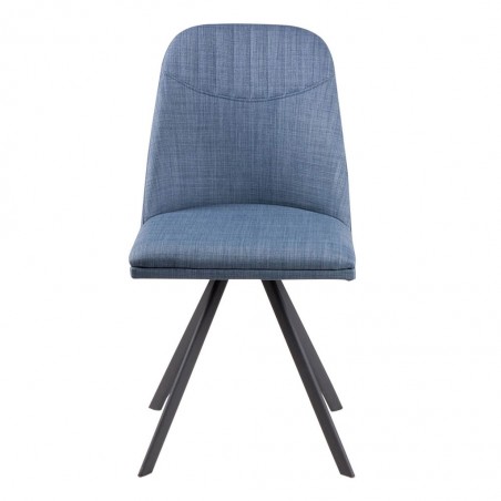 Silla giratoria CRIS color azul tapizada en tela