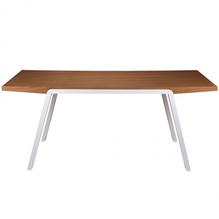 Mesa comedor 180cm STELA chapa roble patas blancas