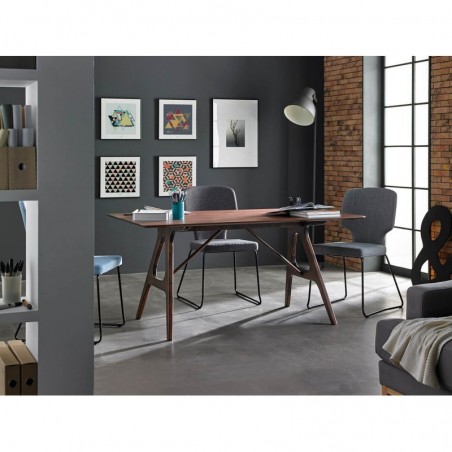 Mesa fija 160cm AMARA madera natural de fresno