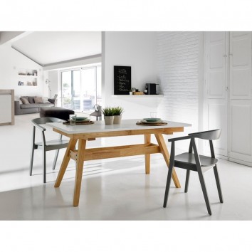 Mesa fija 150x90cm ABBIE madera roble 2