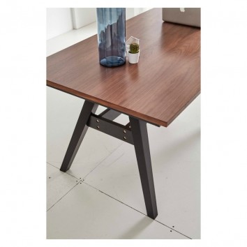 Mesa fija 150x90cm ABBIE madera nogal 2