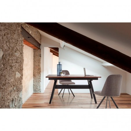 Mesa fija 150x90cm ABBIE madera nogal