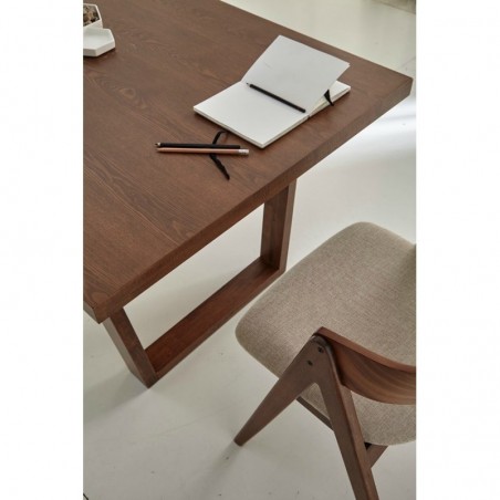 Mesa comedor 160x90cm APRIL de tono nogal