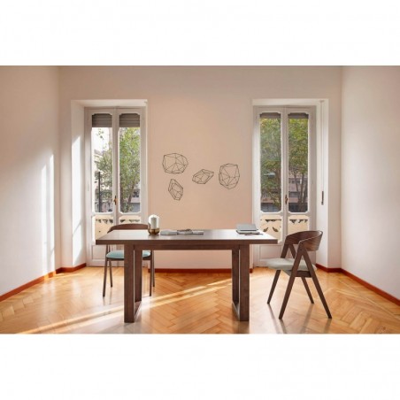 Mesa comedor 180x90cm AMBER de tono nogal