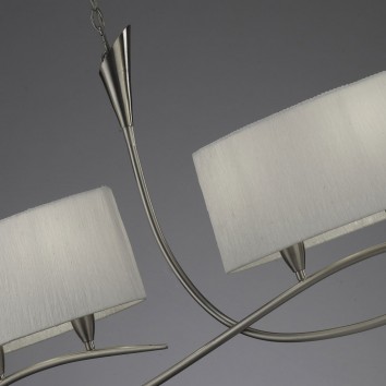 Lámpara de techo lineal 4 luces LUA niquel 2