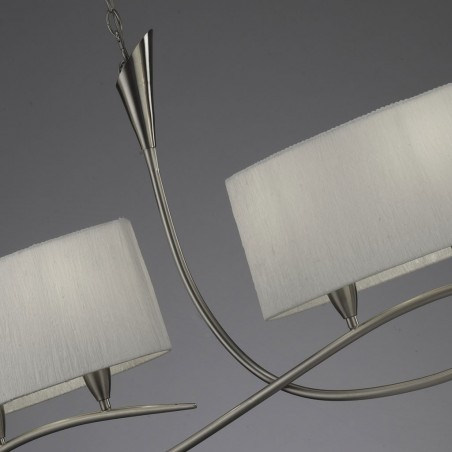 Lámpara de techo lineal 4 luces LUA niquel