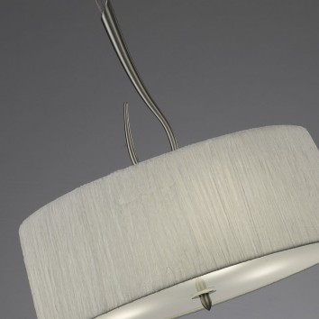 Colgante de techo 55cm LUA niquel pantalla blanca 2