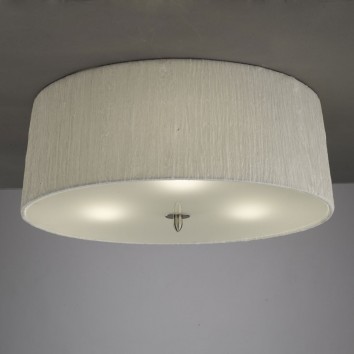 Plafón de techo 50cm LUA niquel pantalla blanca