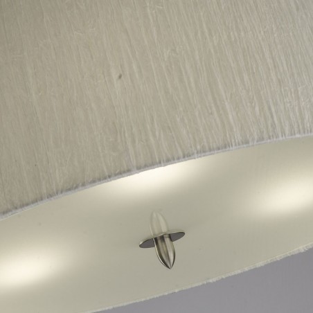 Plafón de techo 50cm LUA niquel pantalla blanca