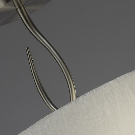 Semiplafón de techo 45xh45 LUA niquel pantalla blanca