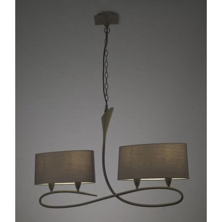 Lámpara de techo lineal 4 luces LUA ceniza