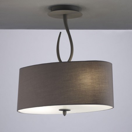 Semiplafón de techo 45xh45 LUA gris ceniza