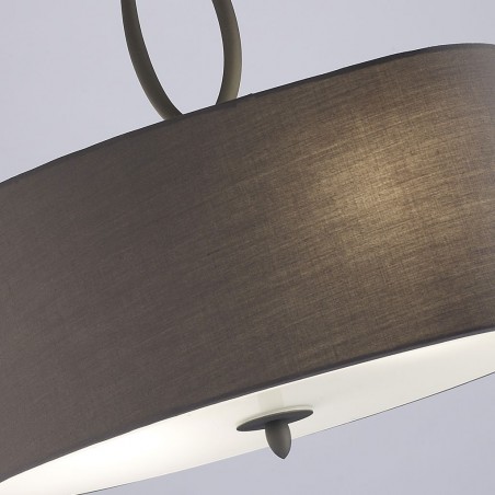 Semiplafón de techo 45xh45 LUA gris ceniza