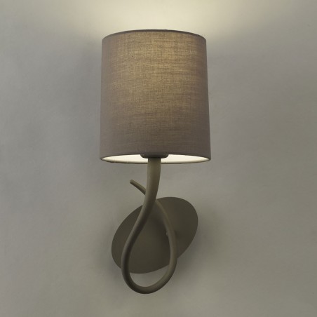Aplique de pared 1 luz LUA gris ceniza
