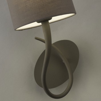Aplique de pared 1 luz LUA gris ceniza 2