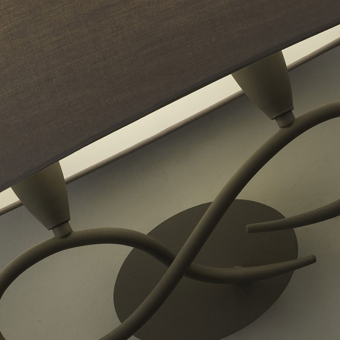 Aplique de pared LUA 2 luces gris ceniza