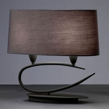 Lámpara de mesa 2 luces LUA gris ceniza