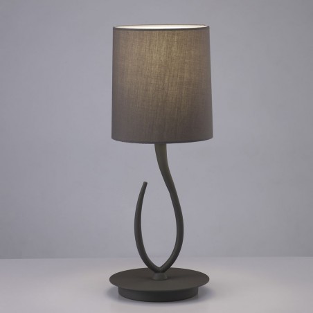 Lámpara de mesa pequeña LUA gris ceniza