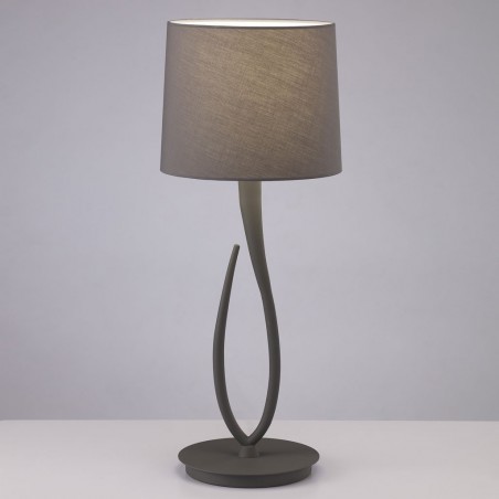 Lámpara de mesa grande LUA gris ceniza
