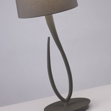 Lámpara de mesa grande LUA gris ceniza 2